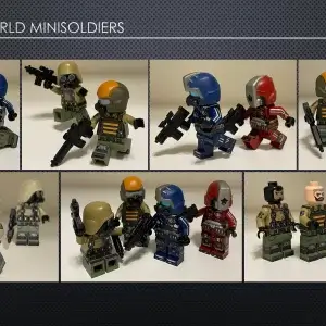 SOLD OUT-Acid Rain World Mini Soldiers Series Wave 1 - Set of 4 (Abaddon Trooper, Puppet Container Guard, Sand Infantry, Sol Commander)